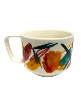 Vintage Starbucks Mug - Abstract Brushstroke Design -Ceramic Collectible
